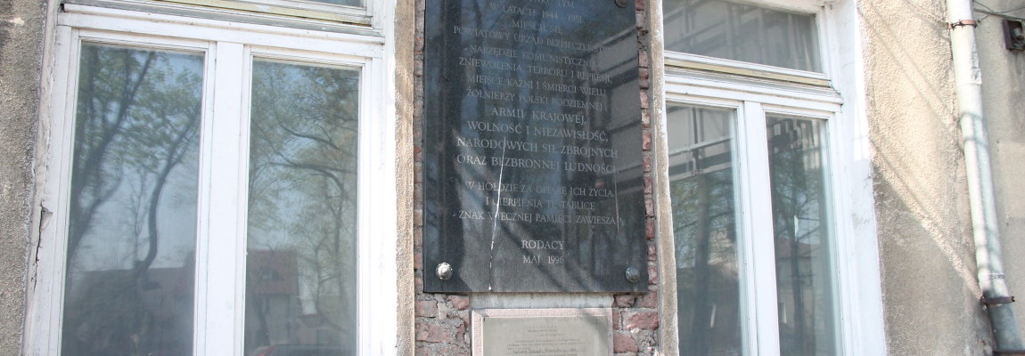 The plaques devoted to the victims of repression and crimes made by the Security Office at Kilinskiego Street
